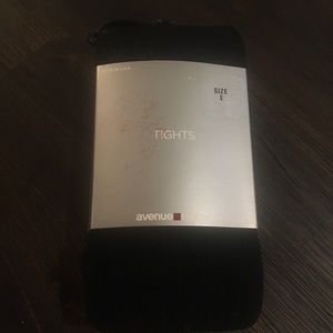 Avenue Body Black Pattern Tights, Size E